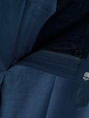 Blue Slim Fit Motion Flex Stretch Wool Blend Suit: Trousers - Image 7 of 7