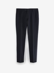 Navy Blue Slim Fit Motion Flex Stretch Wool Blend Suit: Trousers - Image 6 of 8