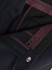 Navy Blue Slim Fit Motion Flex Stretch Wool Blend Suit: Trousers - Image 7 of 8