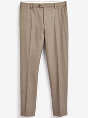 Taupe Tailored Fit Wool Blend Motion Flex Suit: Trousers - Image 4 of 4