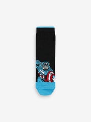 Black Marvel Avengers 5 Pack Cotton Rich Socks - Image 4 of 6