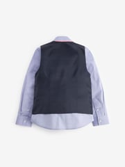 Blue Check Waistcoat, Blue Shirt & Tie Set Waistcoat (12mths-16yrs) - Image 5 of 6