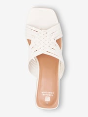 Bone White Regular/Wide Fit Forever Comfort® Weave Mule Wedges - Image 5 of 6