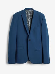 Bright Blue Slim Fit Motionflex Stretch Suit Jacket - Image 5 of 9