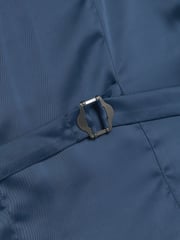Navy Blue Motion Flex Stretch Check Suit Waistcoat - Image 11 of 13