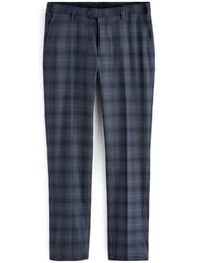 Blue Tailored Fit Check Suit: Trousers - Image 5 of 8