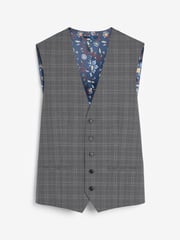 Grey Motion Flex Check Suit: Waistcoat - Image 1 of 4