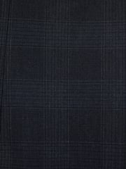 Mid Blue Motion Flex Stretch Check Suit: Waistcoat - Image 2 of 6
