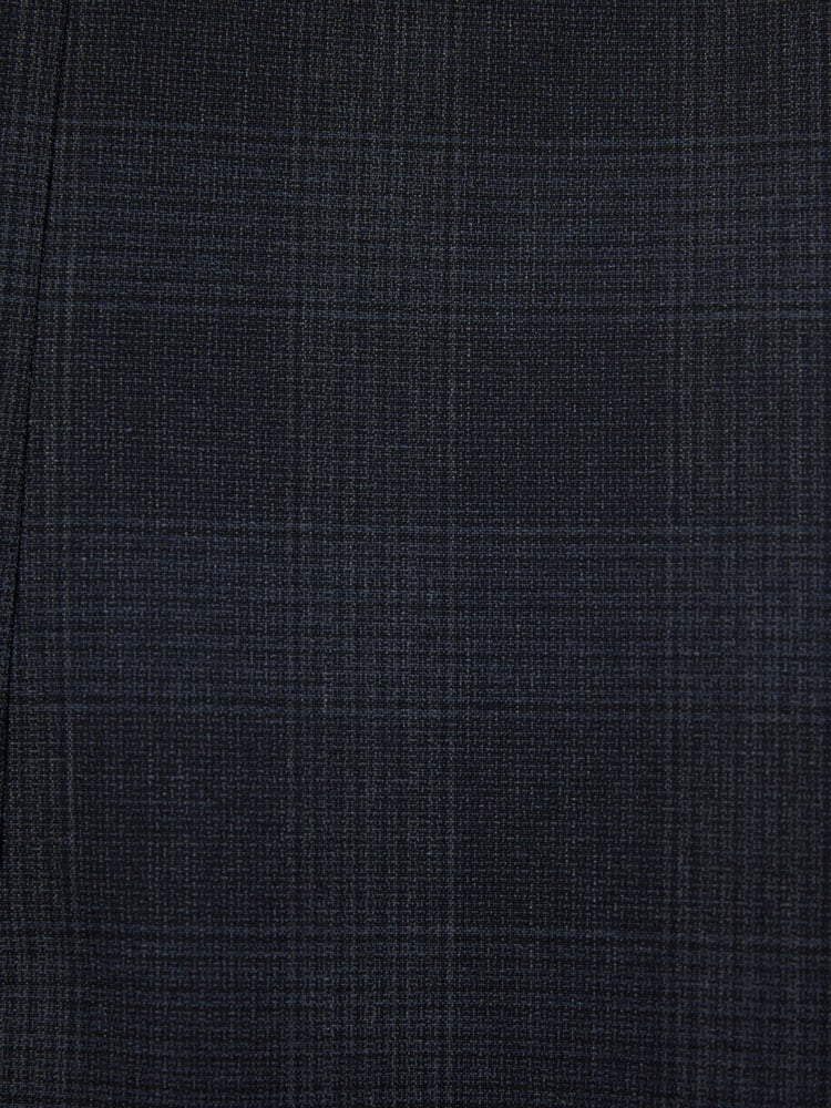 Mid Blue Motion Flex Stretch Check Suit: Waistcoat - Image 2 of 6