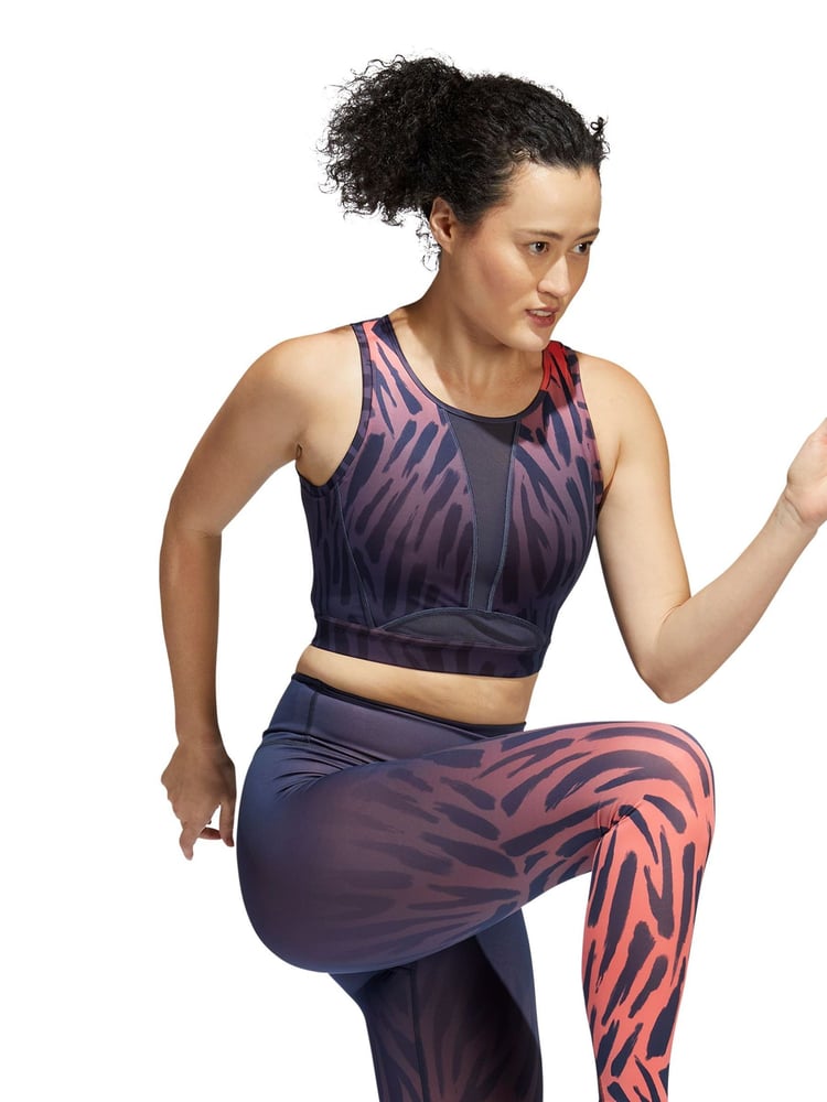 Marineblau/blau - adidas Crop Top mit Tigermuster - Bild 2 von 9