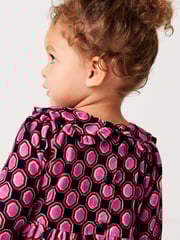 Blue Printed Velvet Dress (3mths-7yrs) - Image 3 of 5