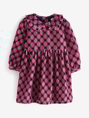 Blue Printed Velvet Dress (3mths-7yrs) - Image 4 of 5