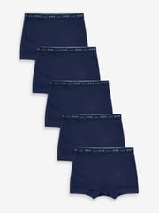 Navy Blue Short Briefs 5 Pack (2-16yrs) - Image 1 of 6