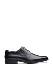 Clarks Black Chrome Standard Fit (G) Leather Howard Walk Derby Shoes - Image 1 of 7