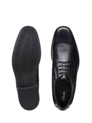 Clarks Black Chrome Standard Fit (G) Leather Howard Walk Derby Shoes - Image 7 of 7