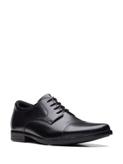 Clarks Black Standard Fit (G) Leather Howard Cap Shoes - Image 2 of 7