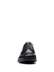 Clarks Black Standard Fit (G) Leather Howard Cap Shoes - Image 3 of 7