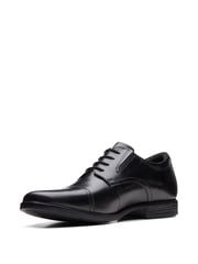 Clarks Black Standard Fit (G) Leather Howard Cap Shoes - Image 5 of 7
