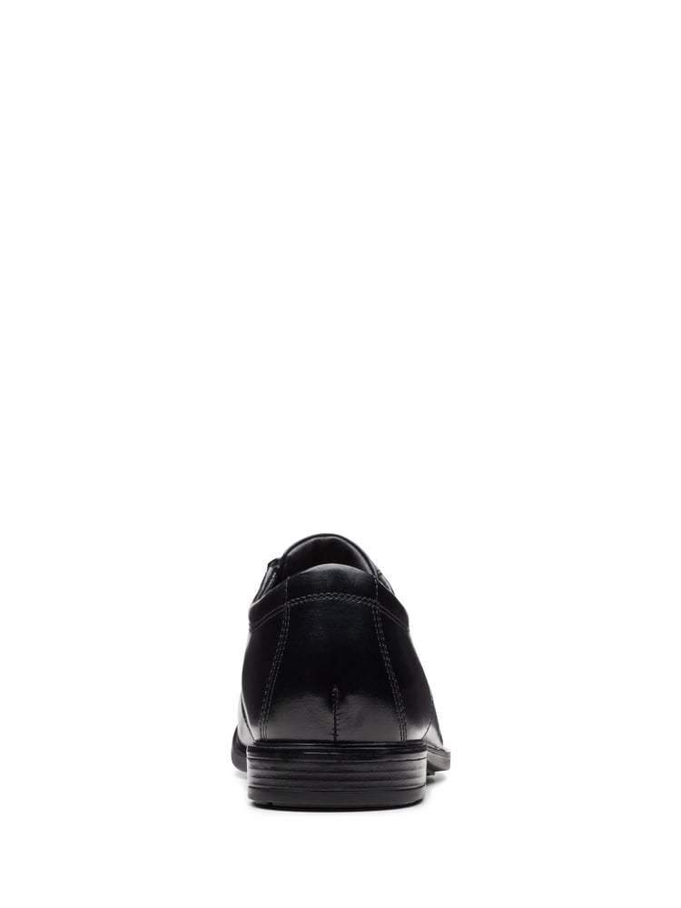 Clarks Black Standard Fit (G) Leather Howard Cap Shoes - Image 7 of 7