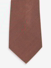 Brown Rust Textured Silk Tie - Image 2 of 3