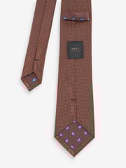 Brown Rust Textured Silk Tie - Image 3 of 3