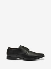 Black Slim Square Derby Shoes - Image 2 of 9