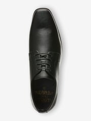 Black Slim Square Derby Shoes - Image 4 of 9