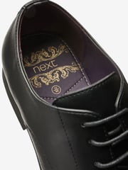Black Slim Square Derby Shoes - Image 5 of 9