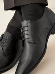Black Slim Square Derby Shoes - Image 9 of 9