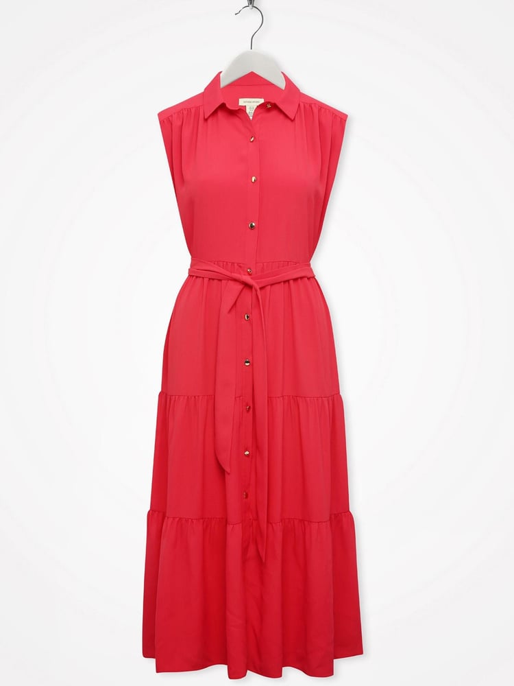 Sonder Studio Pink Midi Shirt Dress - Image 2 of 4 Sonder Studio Pink Midi Shirt Dress - Image 2 of 4