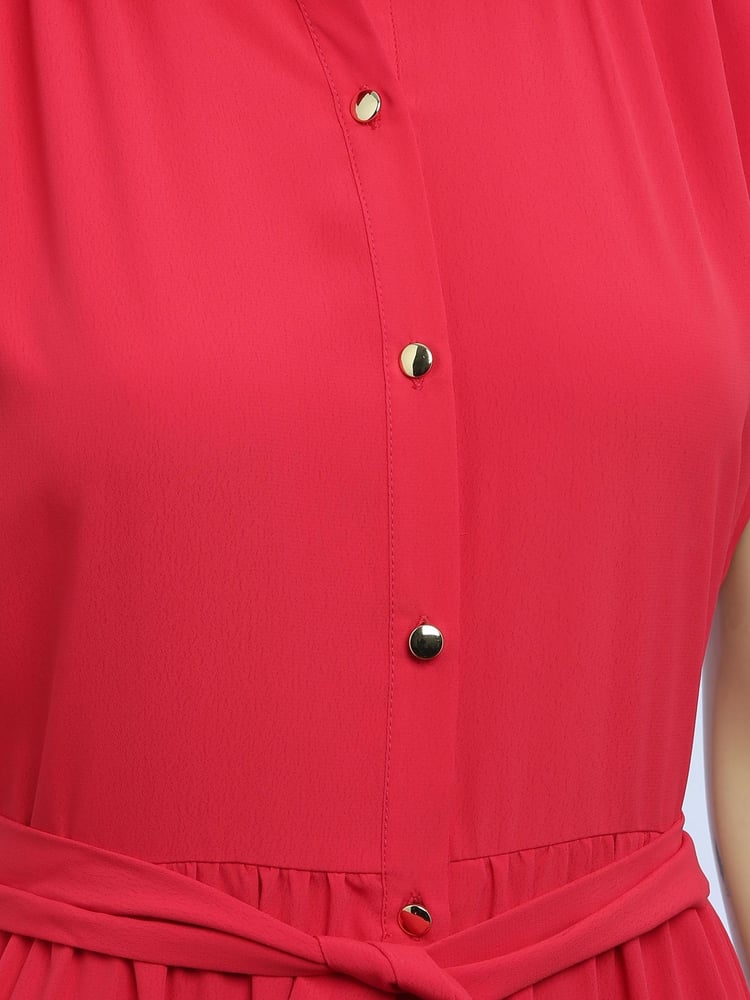Sonder Studio Pink Midi Shirt Dress - Image 4 of 4 Sonder Studio Pink Midi Shirt Dress - Image 4 of 4