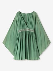 NKN Nekane Olia Wide Sleeve Green Mini Dress - Image 4 of 4