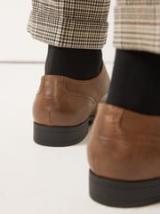 Tan Brown Derby Lace- Up Shoes - Image 2 of 5
