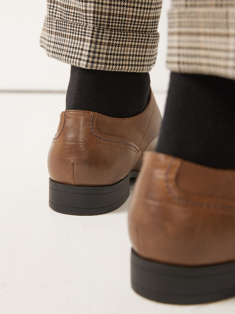 Tan Brown Derby Lace- Up Shoes - Image 2 of 5