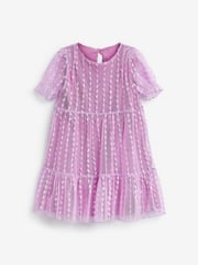 Purple Next Tiered Tulle Dress (3-16yrs) - Image 3 of 5