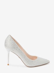 Silver Forever Comfort® Wedding Glitter Court Bridal Shoes - Image 3 of 6