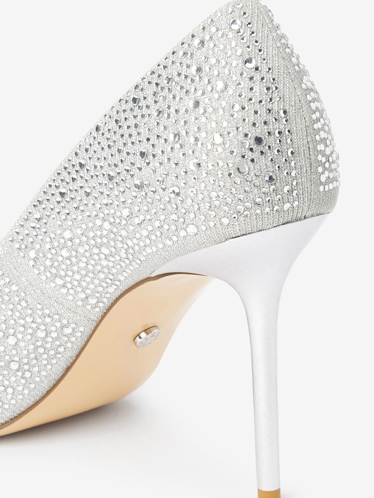 Silver Forever Comfort® Wedding Glitter Court Bridal Shoes - Image 6 of 6 Silver Forever Comfort® Wedding Glitter Court Bridal Shoes - Image 6 of 6