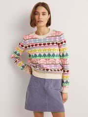 Boden Yellow Christmas Jumper - Image 1 of 6