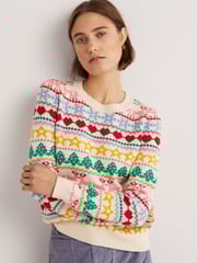Boden Yellow Christmas Jumper - Image 3 of 6