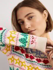 Boden Yellow Christmas Jumper - Image 4 of 6