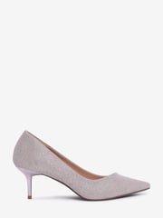 Metallic Shimmer Regular/Wide Fit Forever Comfort® Asymmetric Kitten Court Shoes - Image 3 of 6