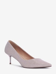 Metallic Shimmer Regular/Wide Fit Forever Comfort® Asymmetric Kitten Court Shoes - Image 4 of 6