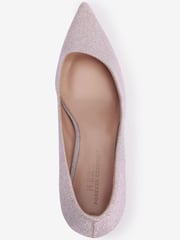 Metallic Shimmer Regular/Wide Fit Forever Comfort® Asymmetric Kitten Court Shoes - Image 5 of 6