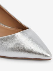 Silver Regular/Wide Fit Forever Comfort® Asymmetric Kitten Court Shoes - Image 6 of 6