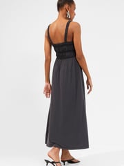French Connection Rinia Washed Black Modal Jersey Dress - Image 2 of 5