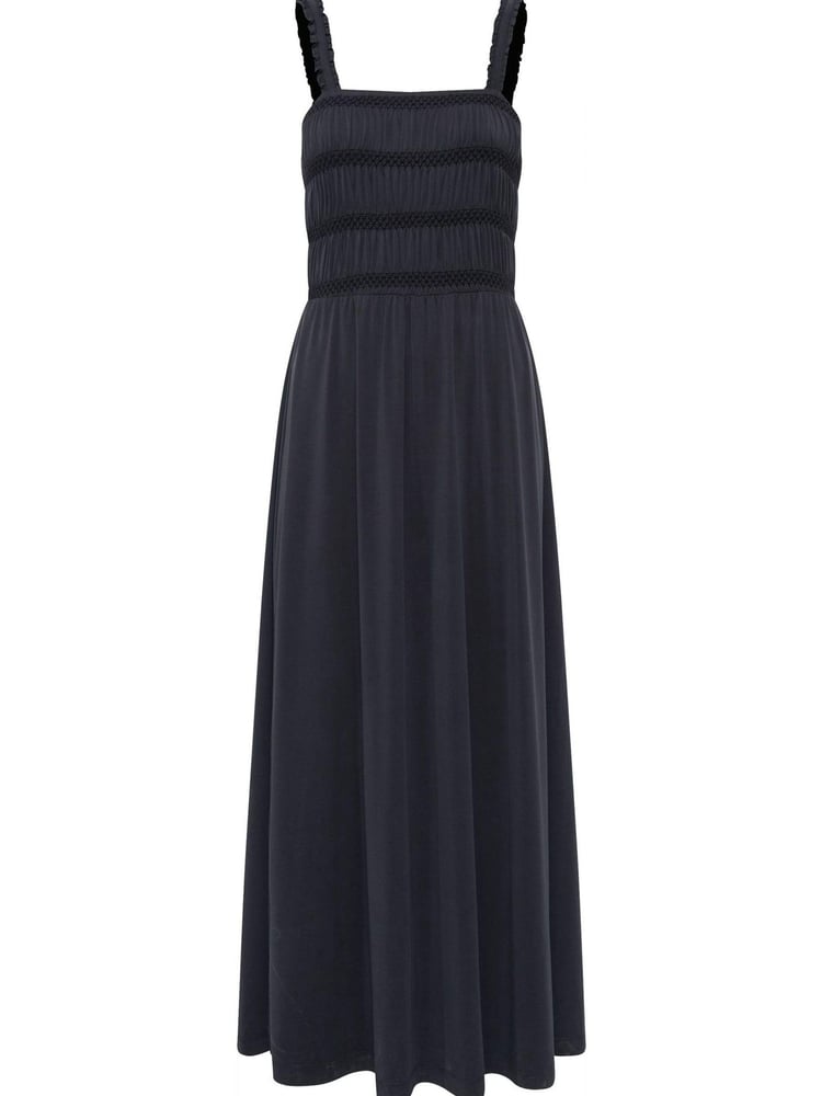 French Connection Rinia Washed Black Modal Jersey Dress - Image 5 of 5