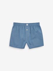 Blue 100% Cotton Woven Trunks 3 Pack (2-16yrs) - Image 2 of 5