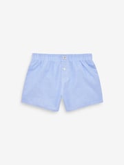 Blue 100% Cotton Woven Trunks 3 Pack (2-16yrs) - Image 3 of 5