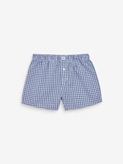 Blue 100% Cotton Woven Trunks 3 Pack (2-16yrs) - Image 4 of 5