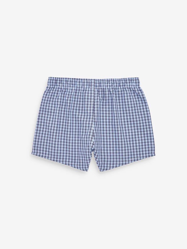 Blue 100% Cotton Woven Trunks 3 Pack (2-16yrs) - Image 5 of 5